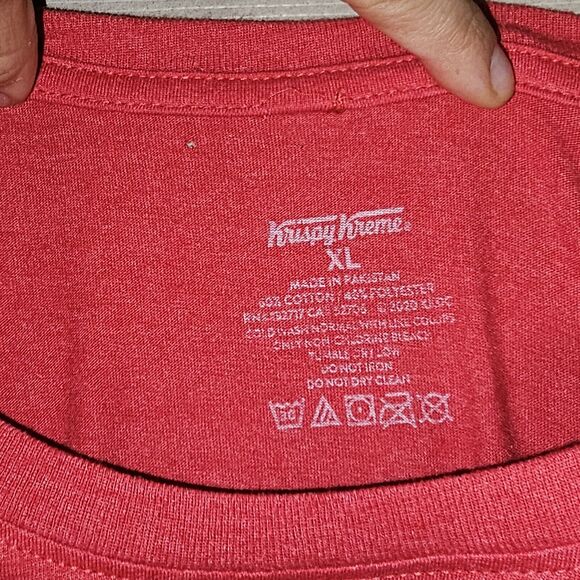 KRISPY KREME Red T-Shirt Mens XL 'Eat Krispy Kreme Doughnuts' Soft Material - Picture 3 of 8